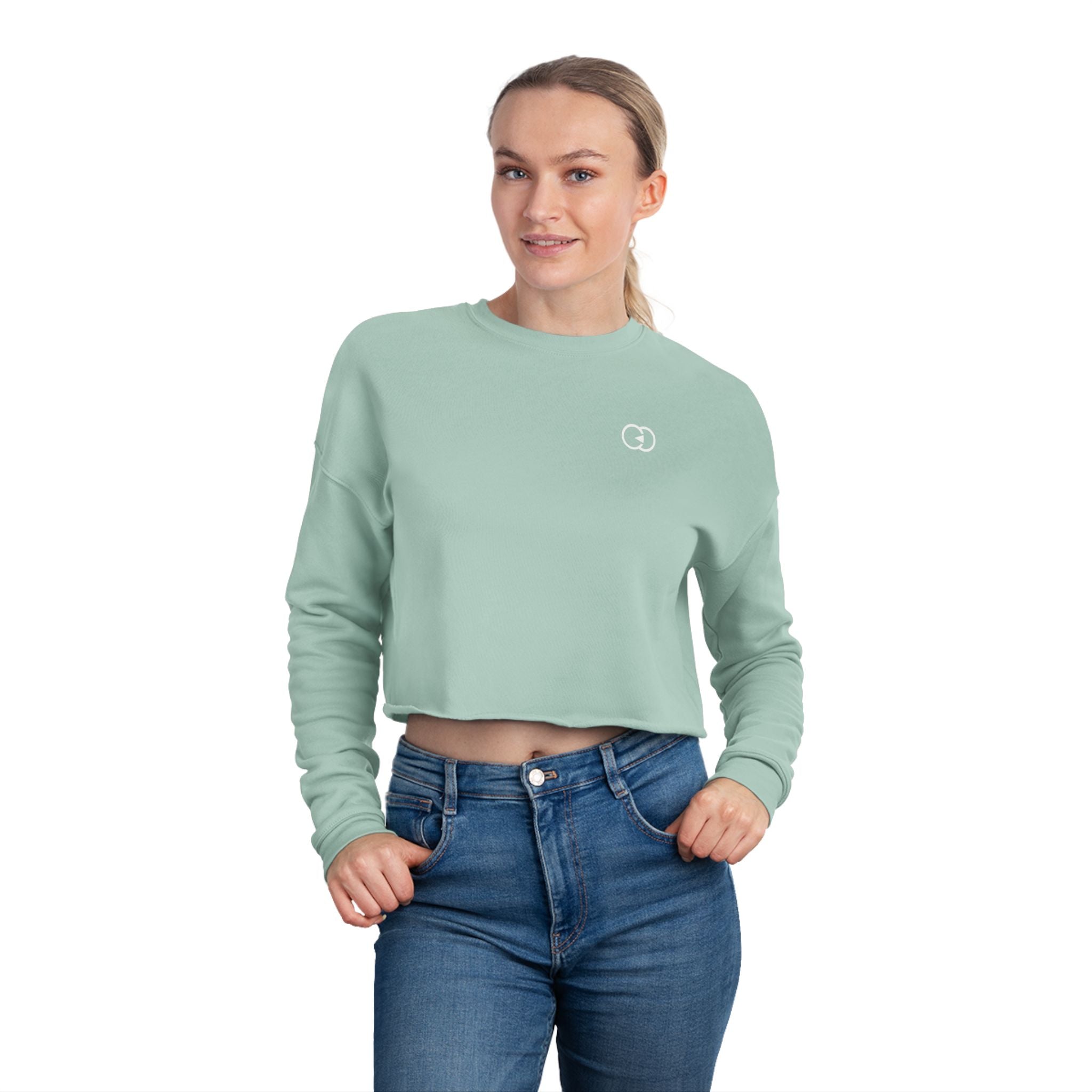 Cozy Women's Cropped Sweatshirt - Perfect for Casual Outings & Layering
