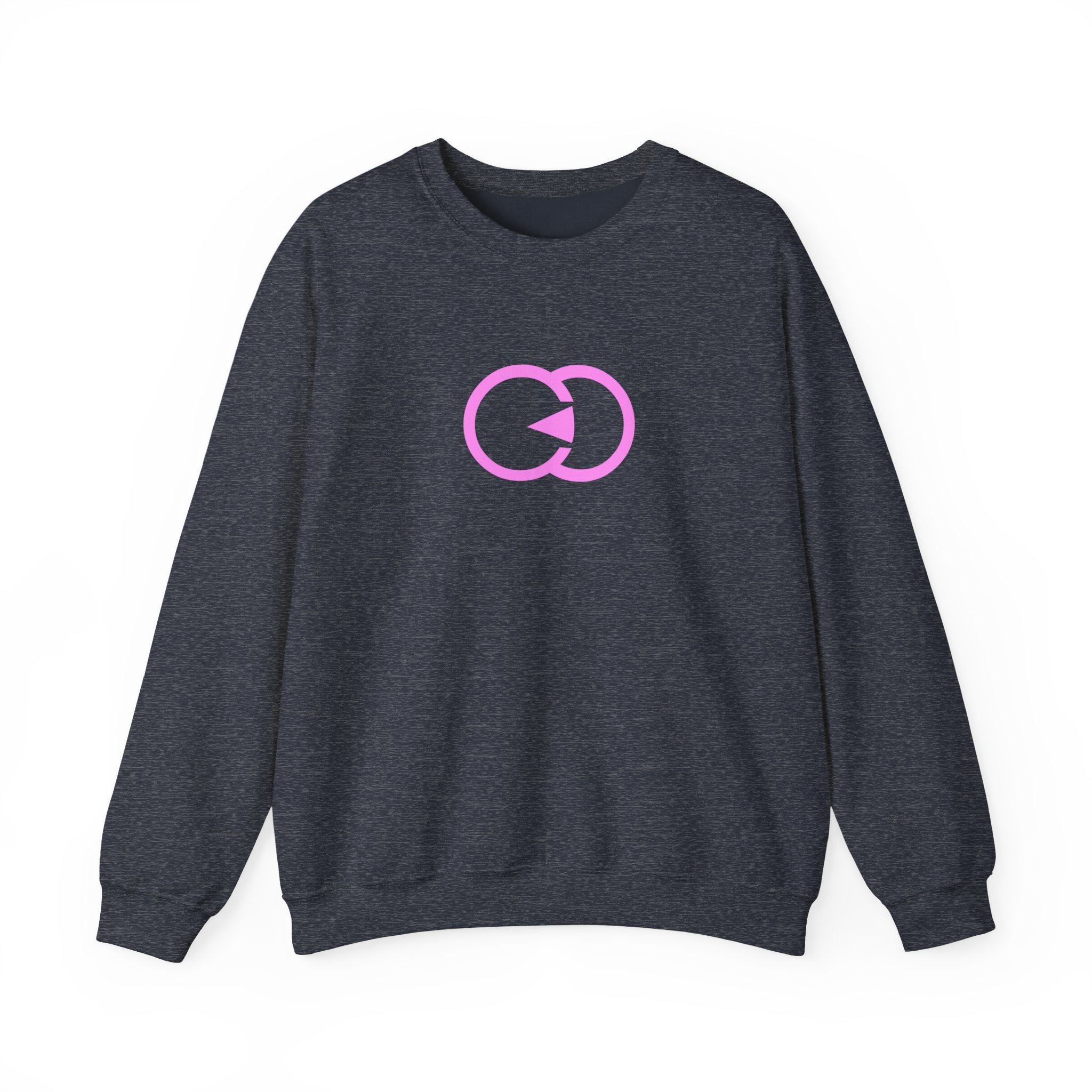 Modern Minimalist Unisex Crewneck Sweatshirt with Pink Loop Design
