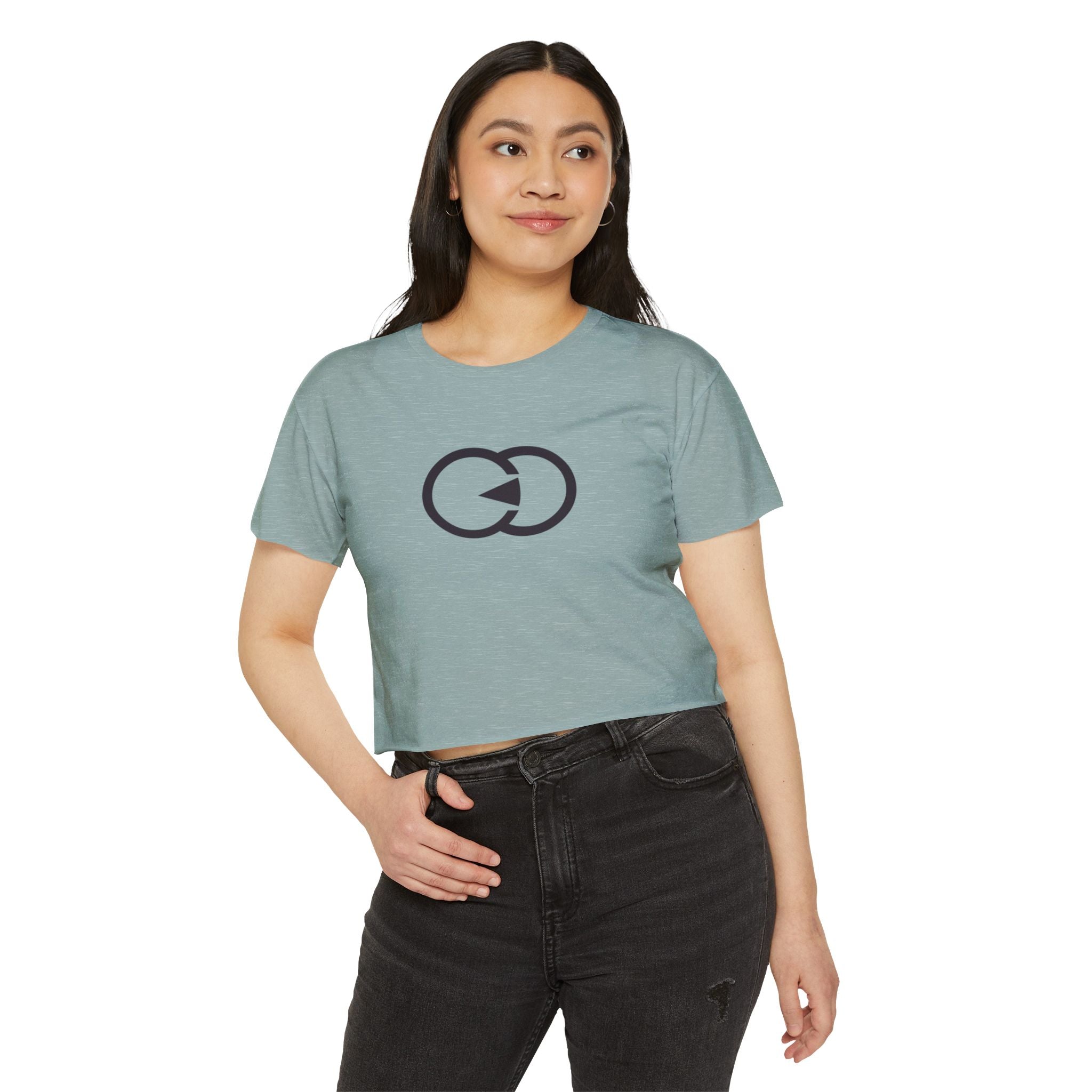 Minimalist Women's Festival Crop Top - Stylish Graphic Tee for Summer Events
