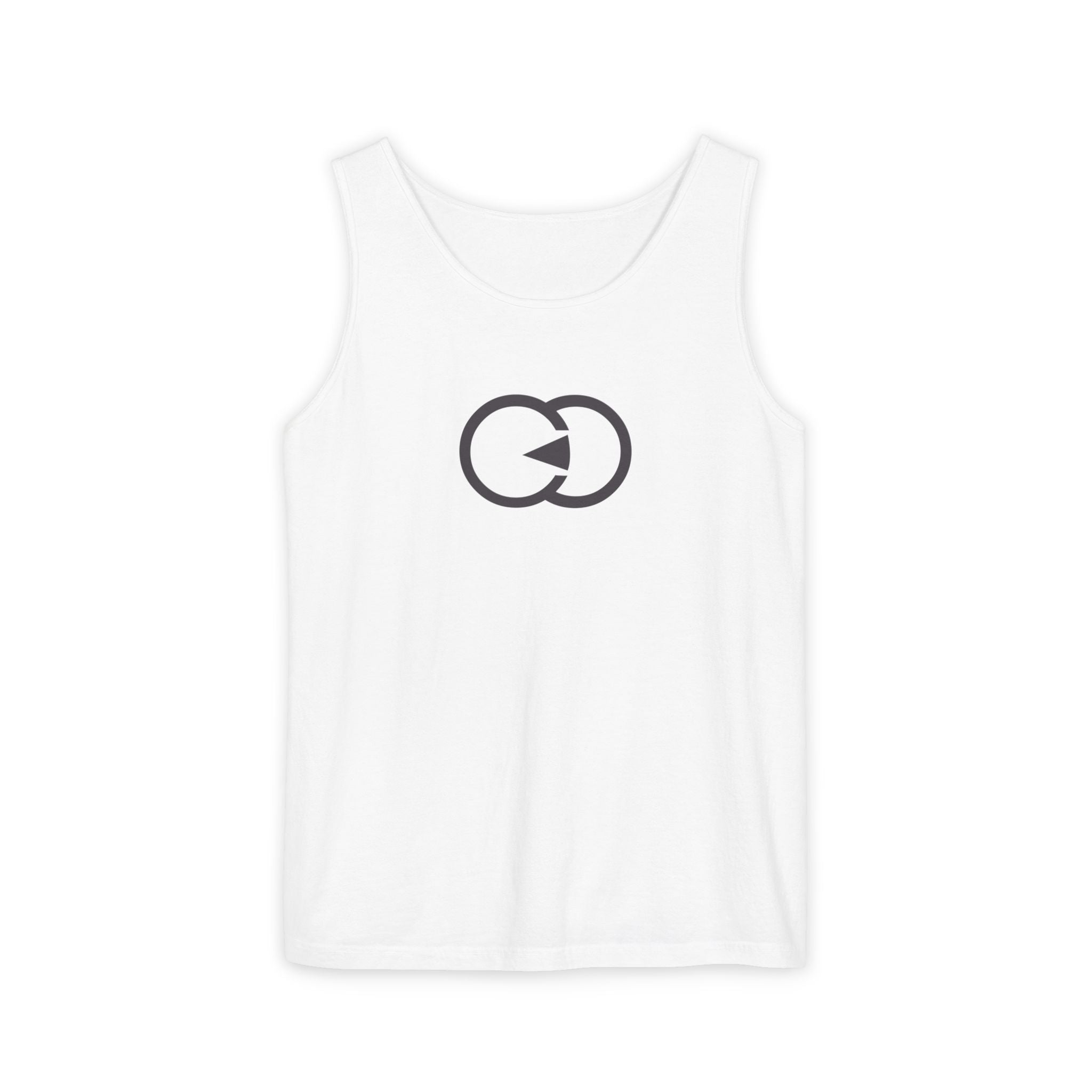 Trendy Unisex Garment-Dyed Tank Top with Minimalist Design