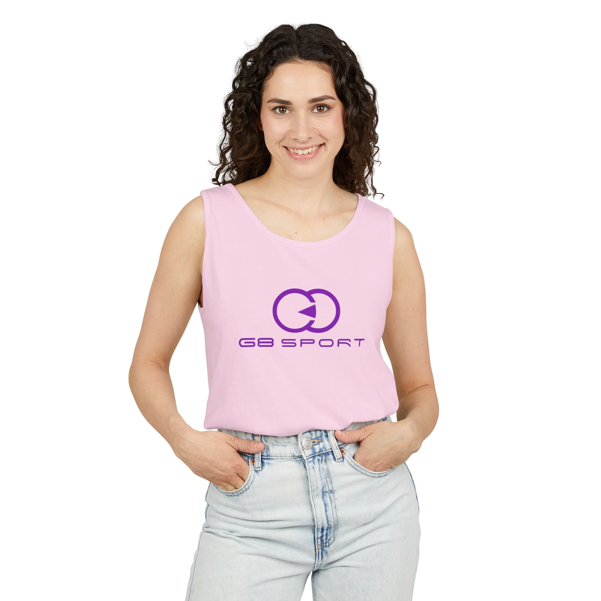 Unisex Garment-Dyed Tank Top - G8 Sport Logo Active Wear
