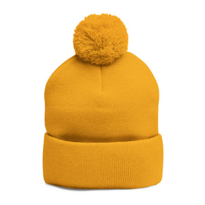 Cozy Pom-Pom Knit Cap with Custom Embroidery - G8 Sport