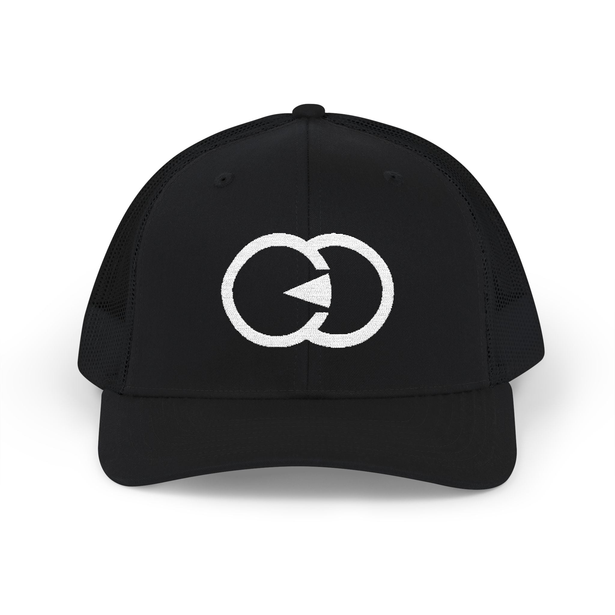 Black & White Embroidered Snapback Trucker Cap - Casual Stylish Hat for Everyday Wear