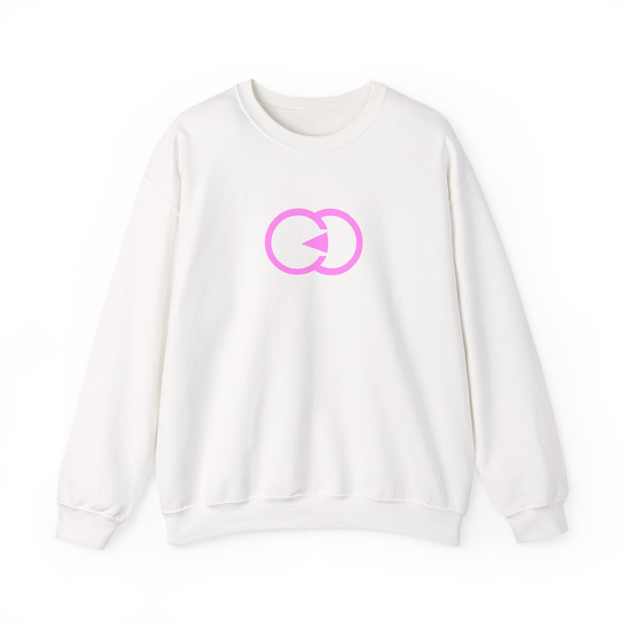 Modern Minimalist Unisex Crewneck Sweatshirt with Pink Loop Design