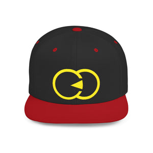 Vibrant Yellow Embroidered Flat Bill Snapback Hat - Stylish Urban Accessory - G8 Sport