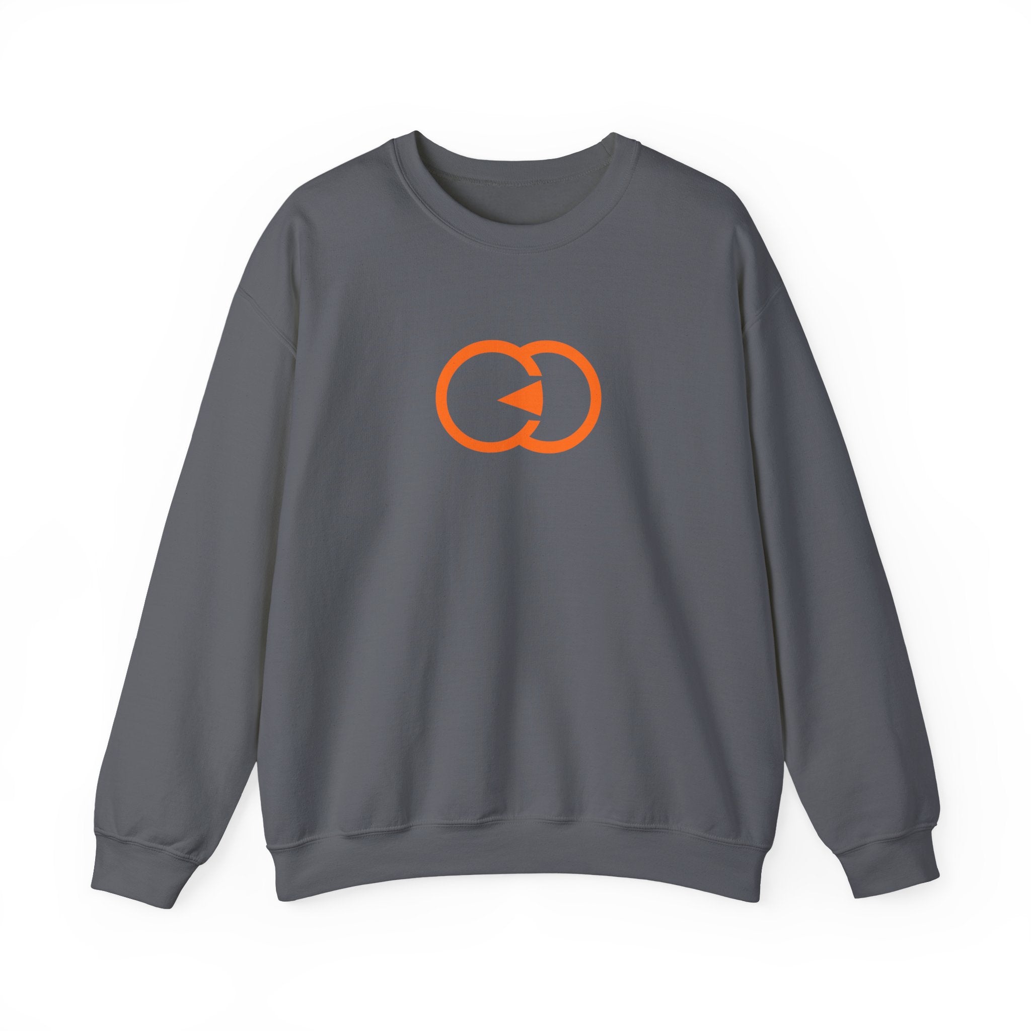 Cozy Unisex Crewneck Sweatshirt with Bold Orange Graphic