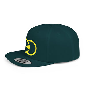 Vibrant Yellow Embroidered Flat Bill Snapback Hat - Stylish Urban Accessory - G8 Sport