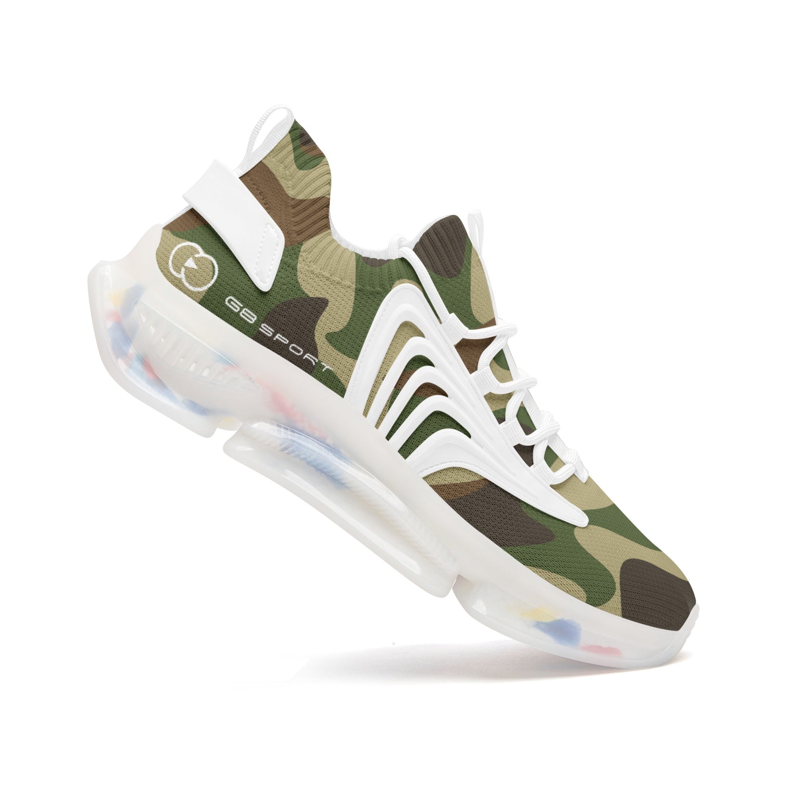 Sneakers for Work, Gym, and Casual Wear Camo Design Unisex Low Top Mesh Sneakers