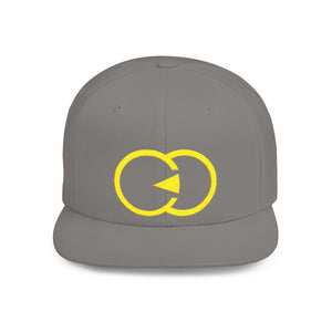 Vibrant Yellow Embroidered Flat Bill Snapback Hat - Stylish Urban Accessory - G8 Sport
