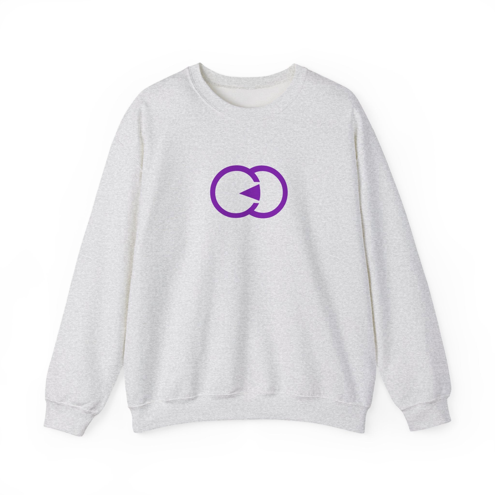 Unisex Heavy Blend™ Crewneck Sweatshirt - Minimalist Purple Design