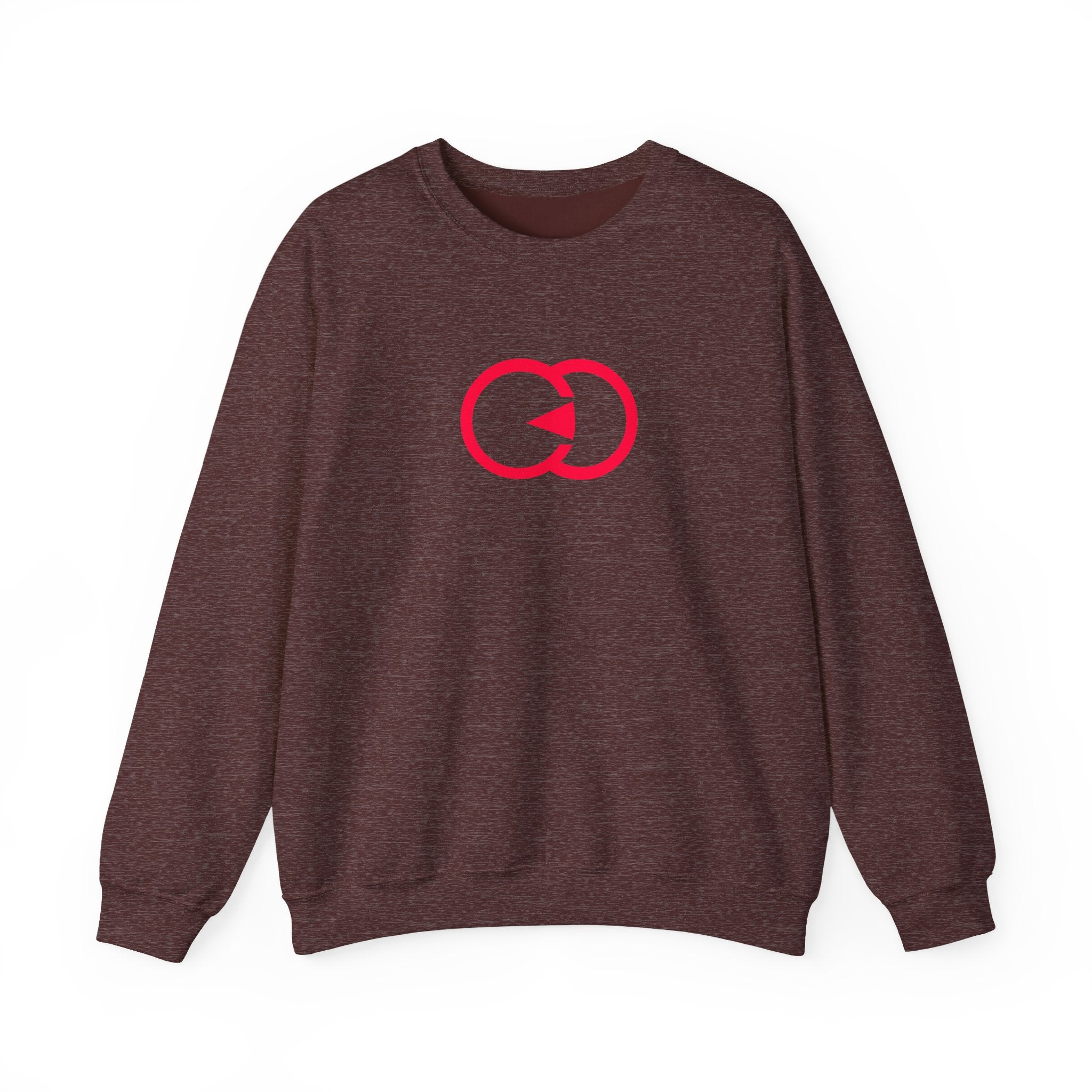 Stylish White Unisex Crewneck Sweatshirt with Modern Red Graphic