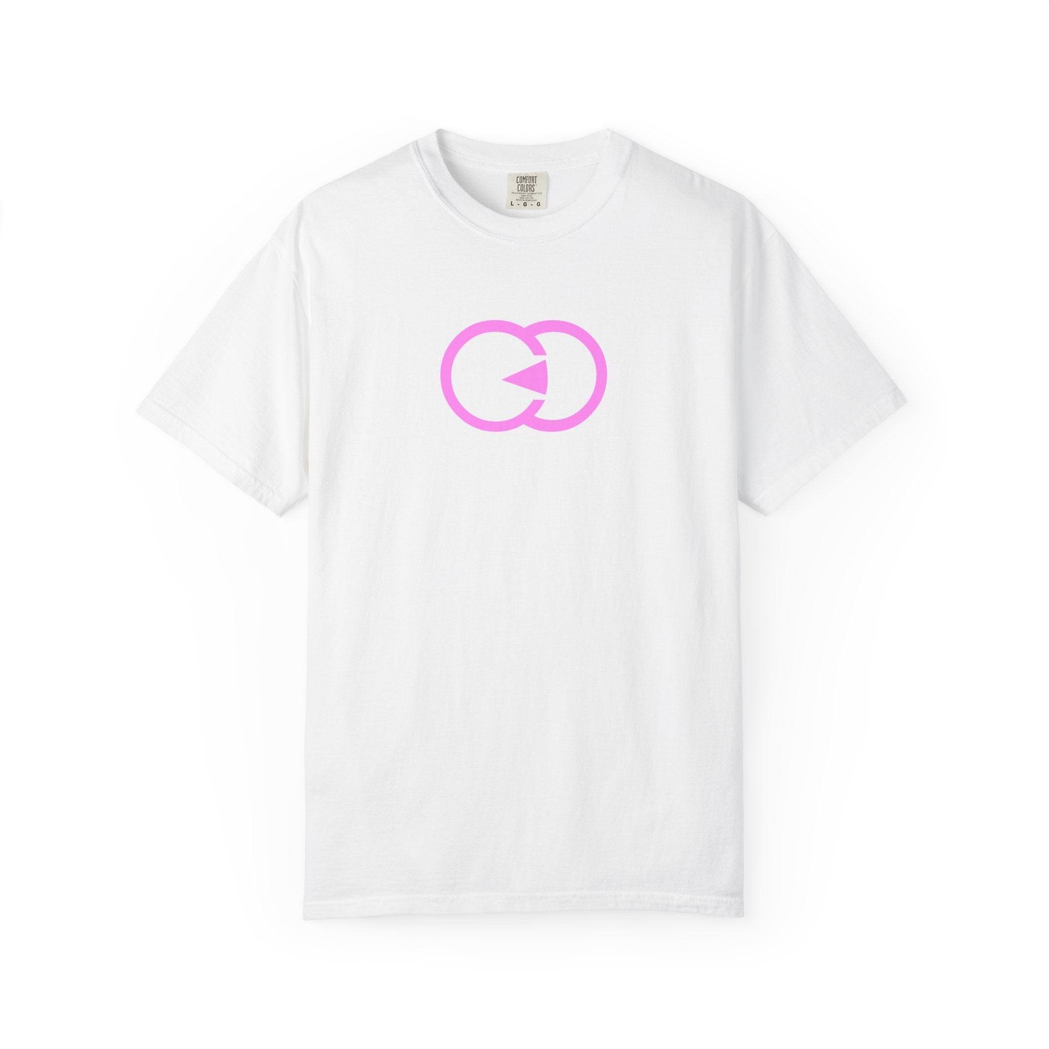 Unisex Garment-Dyed T-Shirt with Playful Pink Design