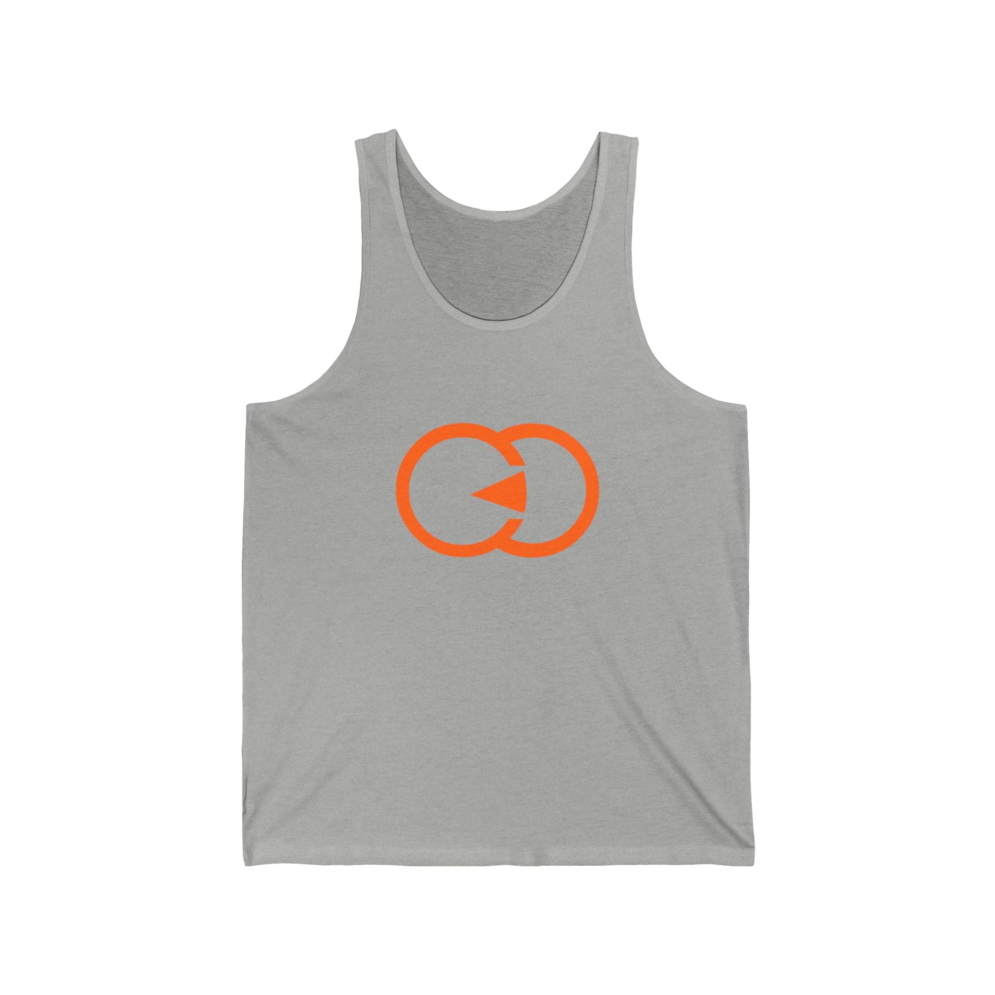 Casual Statement Unisex Jersey Tank - Bold Orange Design