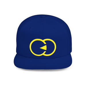 Vibrant Yellow Embroidered Flat Bill Snapback Hat - Stylish Urban Accessory - G8 Sport