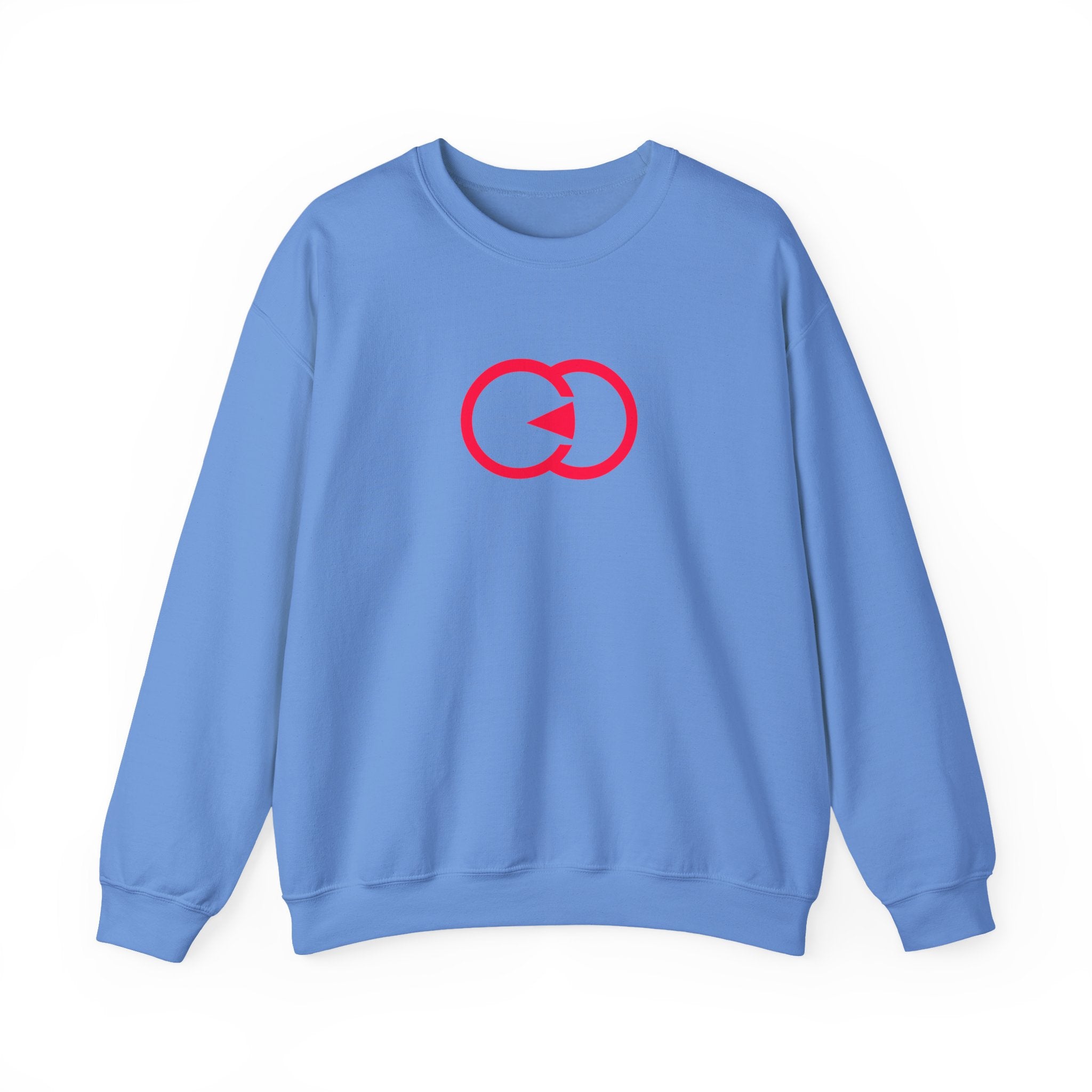 Stylish White Unisex Crewneck Sweatshirt with Modern Red Graphic