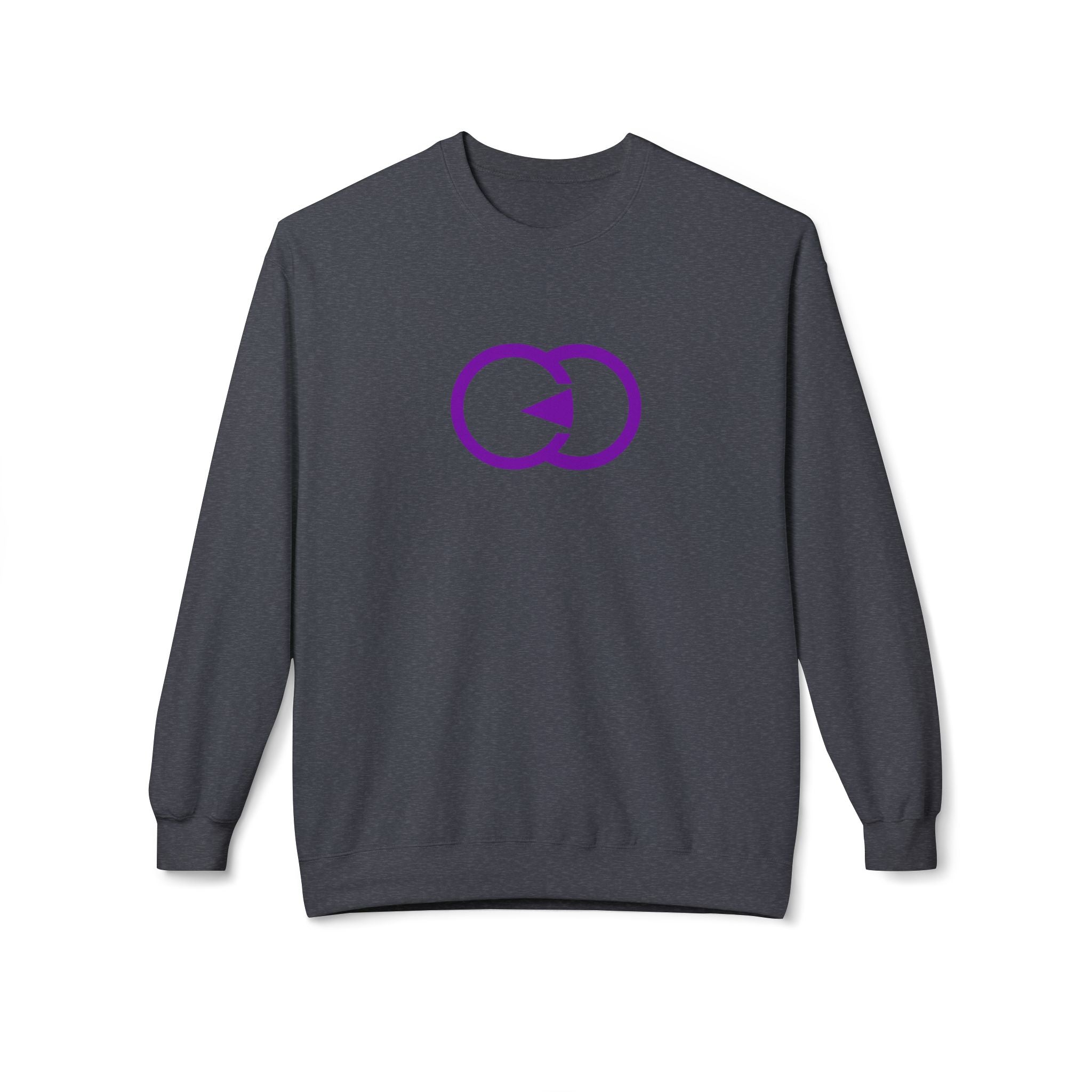 Unisex Softstyle Fleece Crewneck Sweatshirt - Modern Purple Design