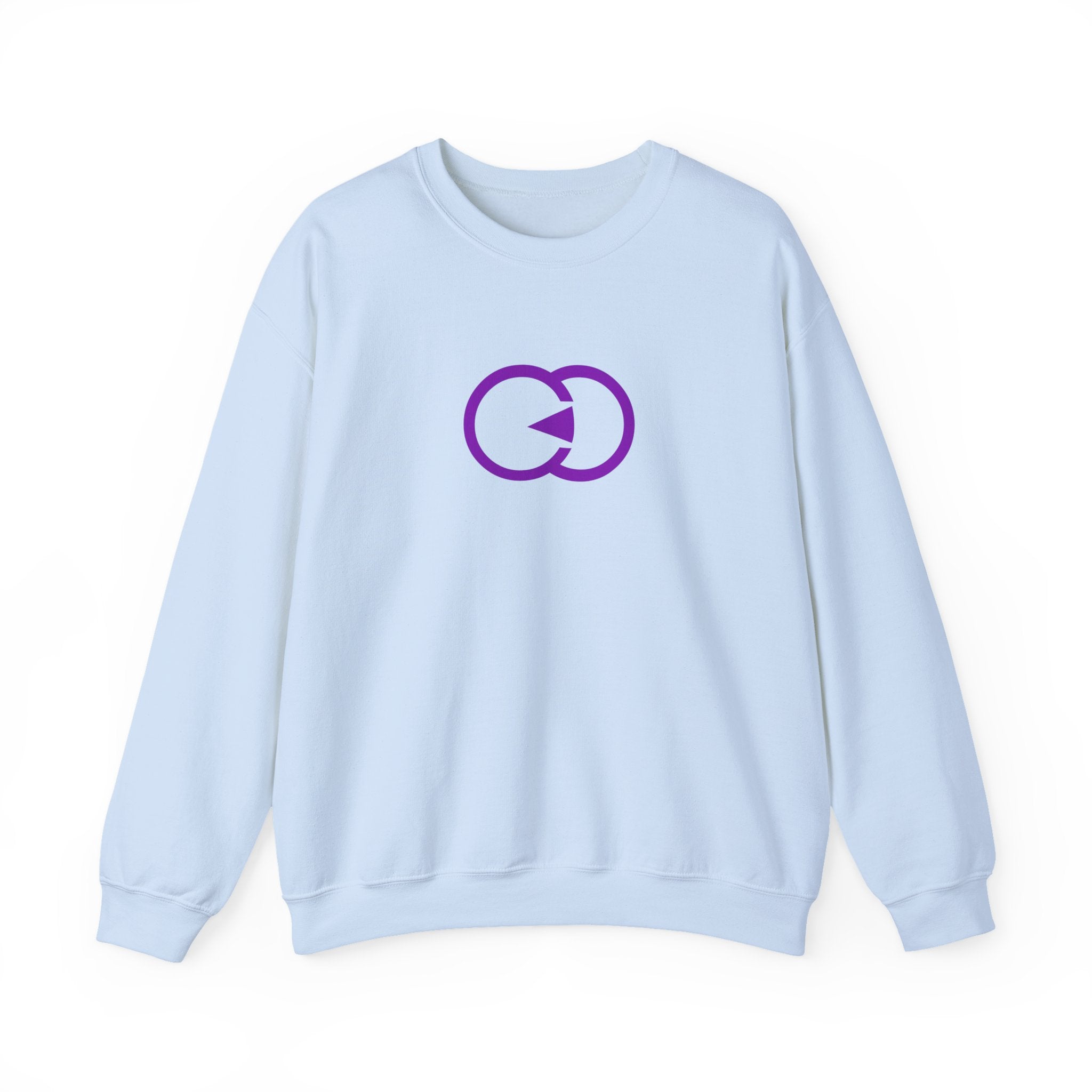Unisex Heavy Blend™ Crewneck Sweatshirt - Minimalist Purple Design