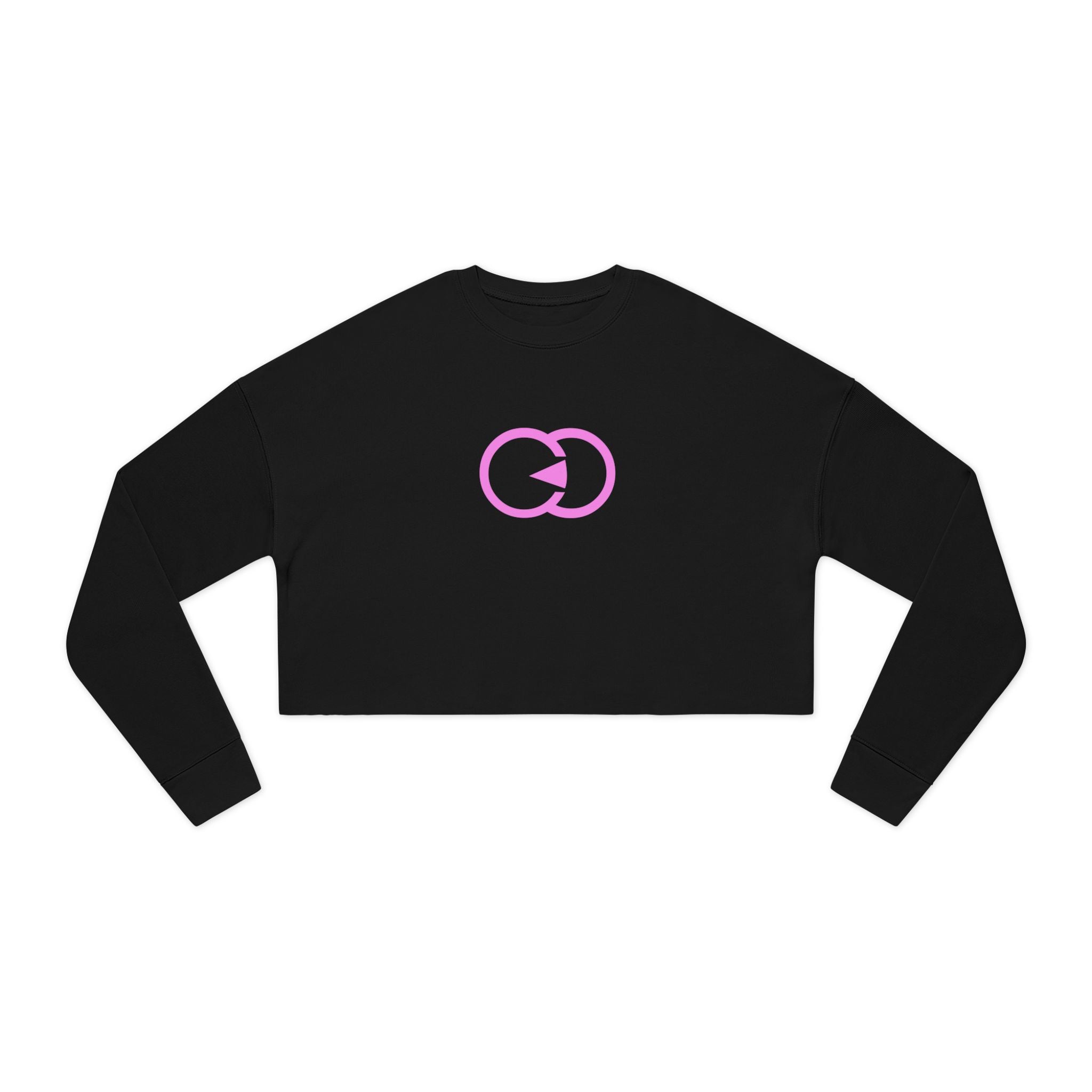 Women's Cropped Sweatshirt with Stylish Pink Graphic - Perfect for Casual Outfits and Gifts
