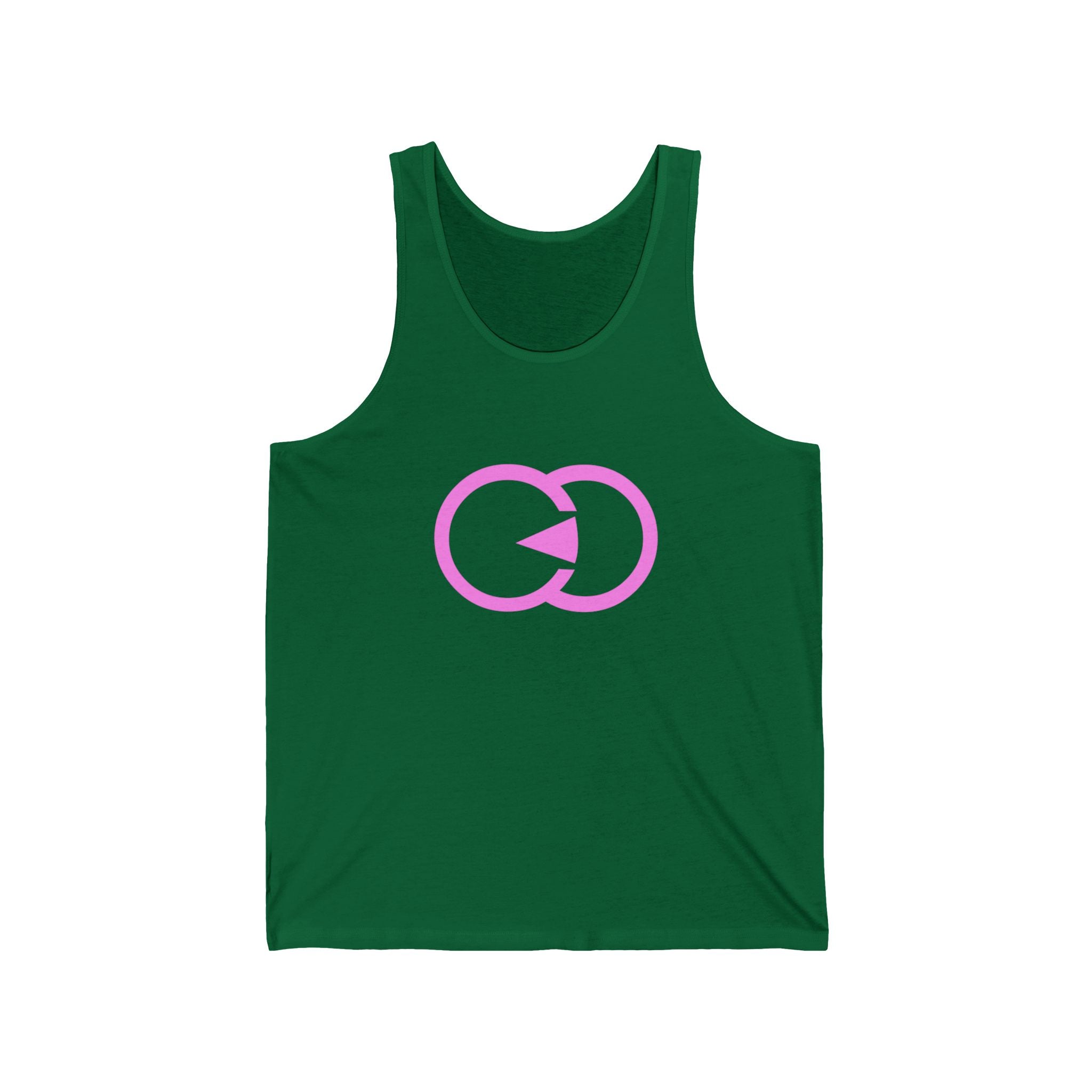 Fun Unisex Jersey Tank with Playful Pink Design - Casual Summer Essential