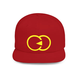 Vibrant Yellow Embroidered Flat Bill Snapback Hat - Stylish Urban Accessory - G8 Sport