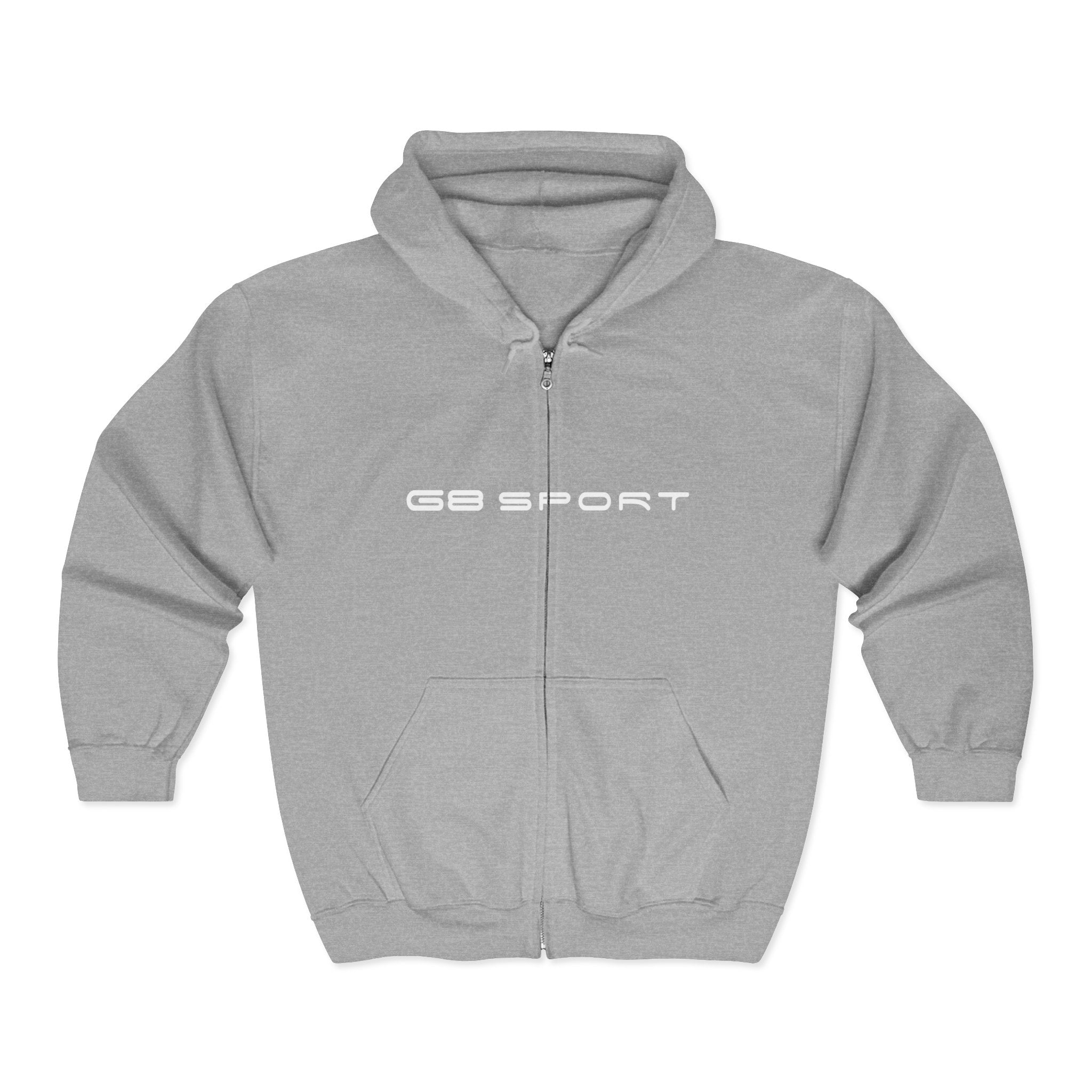 Sporty Unisex Hoodie with Logo - Comfortable Full Zip Sweatshirt