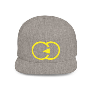 Vibrant Yellow Embroidered Flat Bill Snapback Hat - Stylish Urban Accessory - G8 Sport
