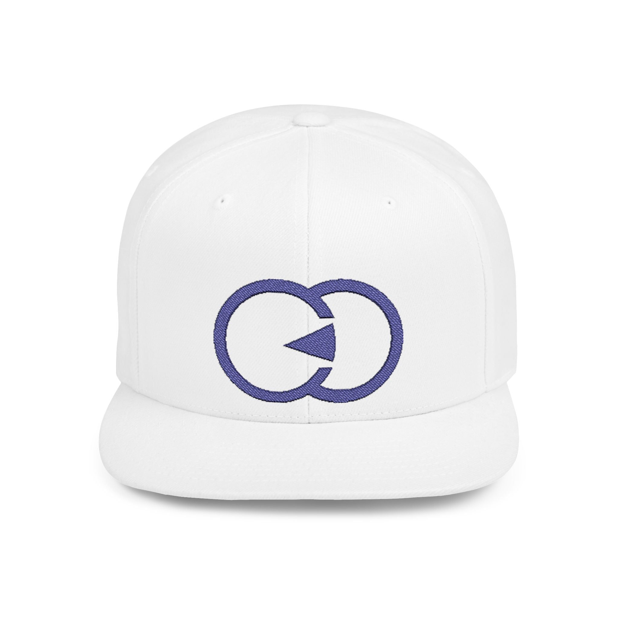 Stylish Flat Bill Snapback Hat with Bold Graphic Design