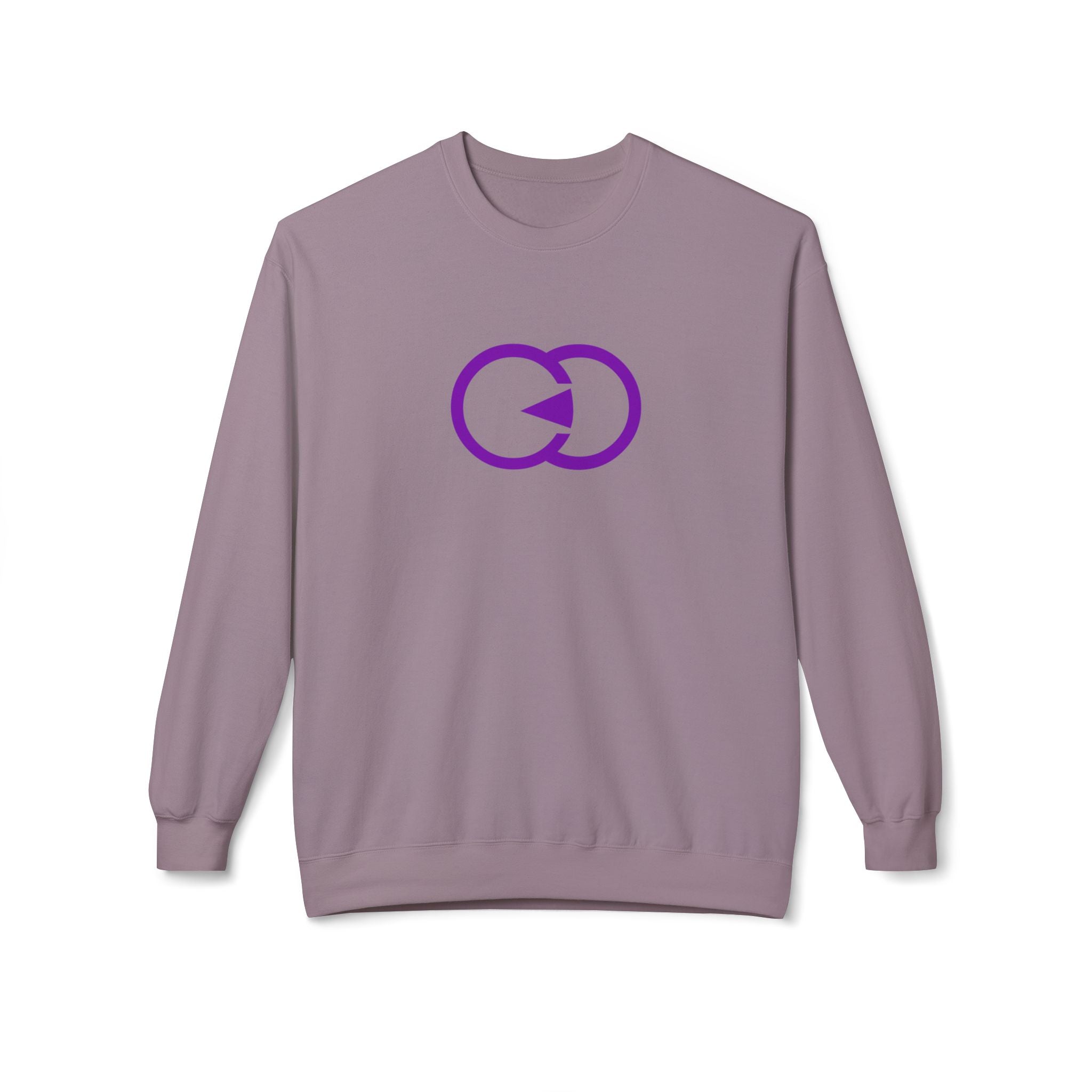 Unisex Softstyle Fleece Crewneck Sweatshirt - Modern Purple Design