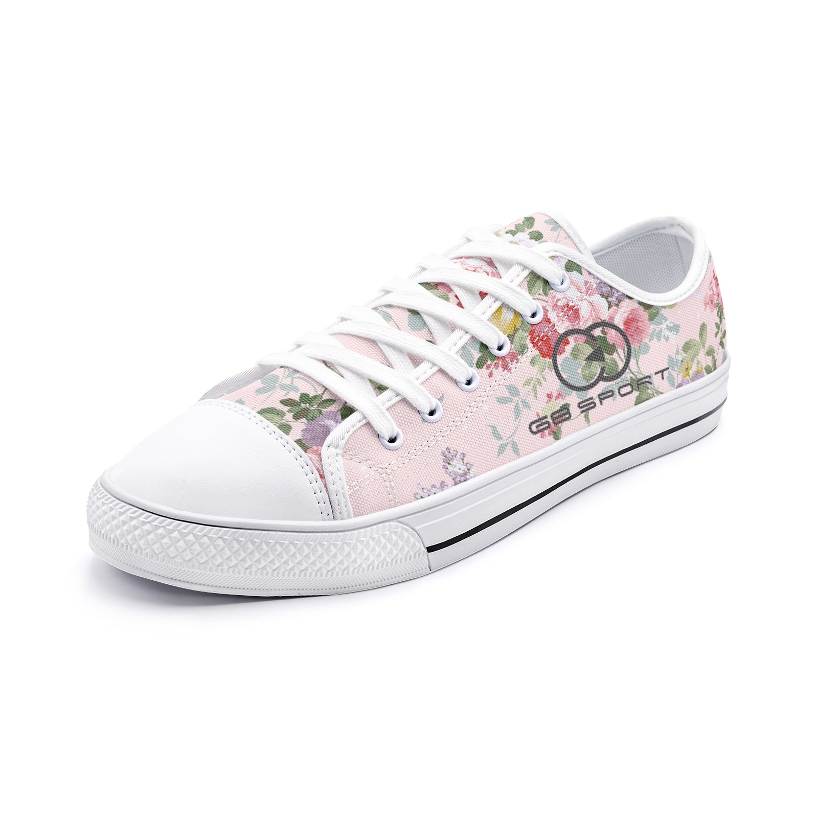 Where Craftsmanship Meets Modern florals Design Unisex Low Top Canvas Shoes