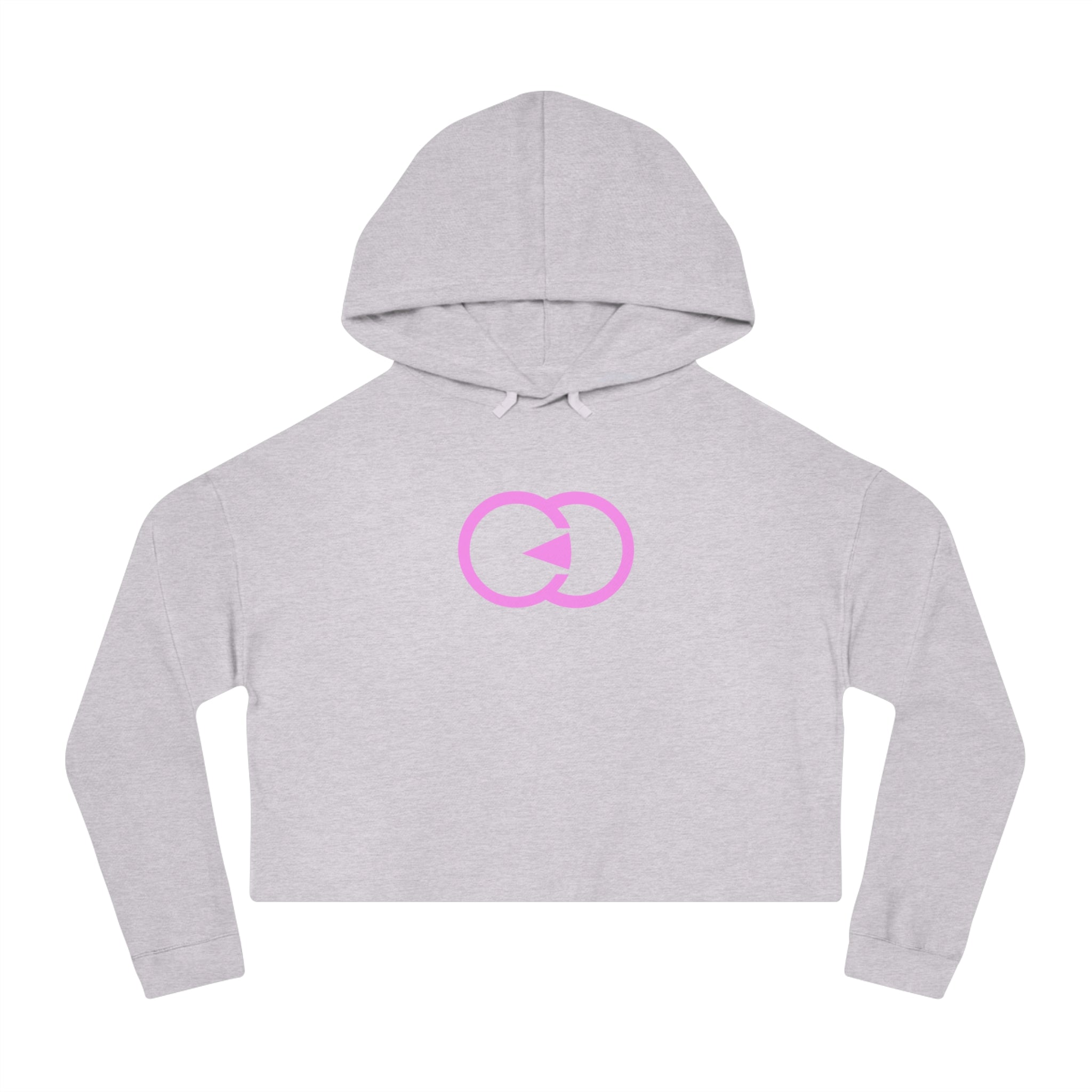 Women's Cropped Hoodie with Pink Loop Design - Stylish Casual Wear