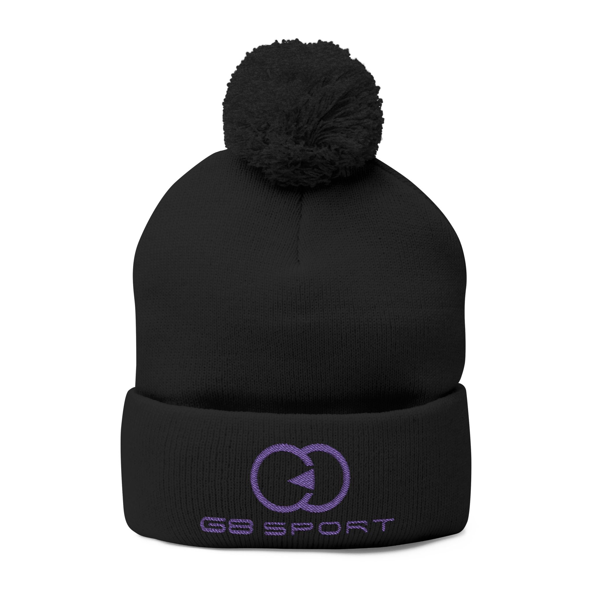 Cozy Pom-Pom Knit Cap with Embroidery for Winter Style