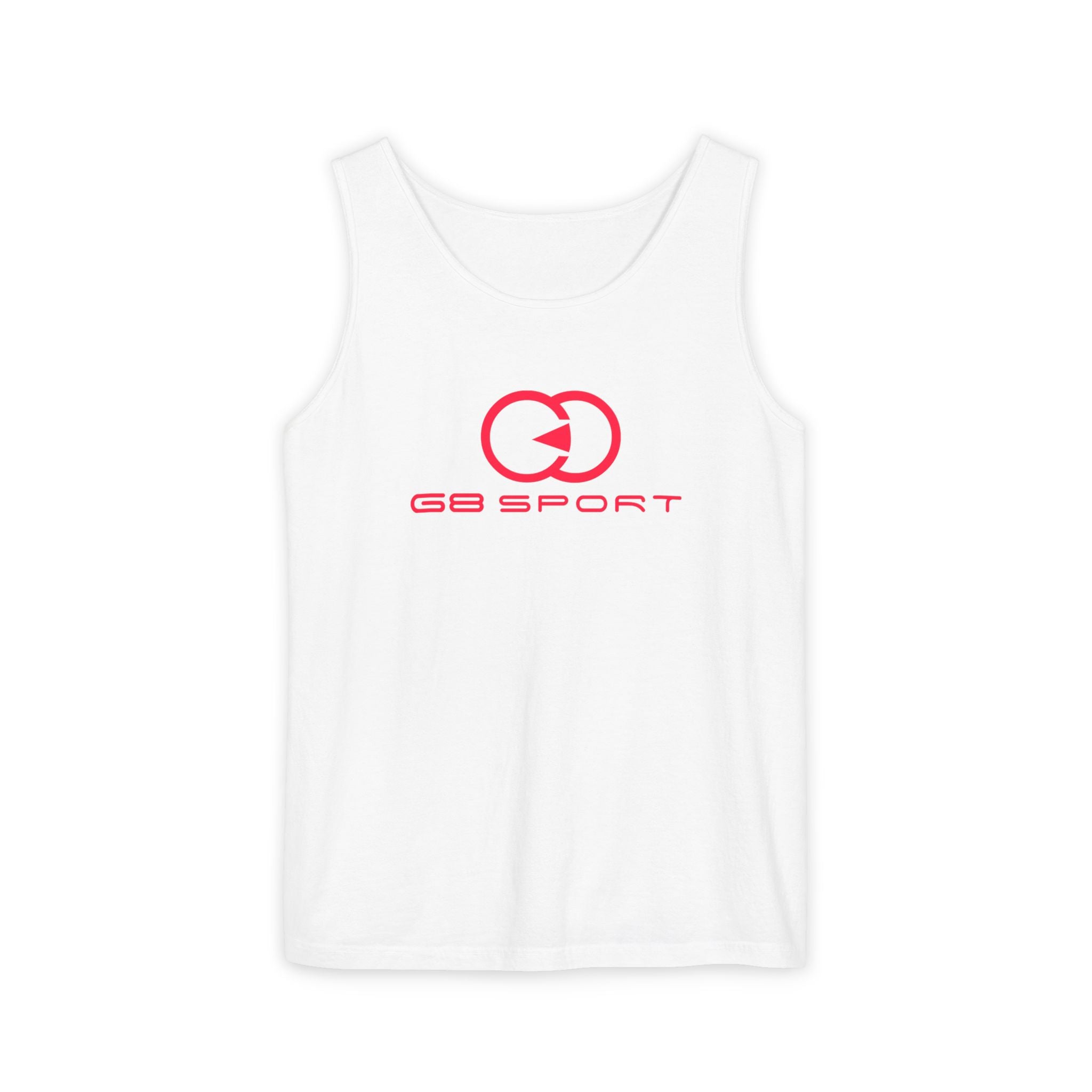Unisex Garment-Dyed Tank Top - G8 Sport Logo Design for Active Lifestyle