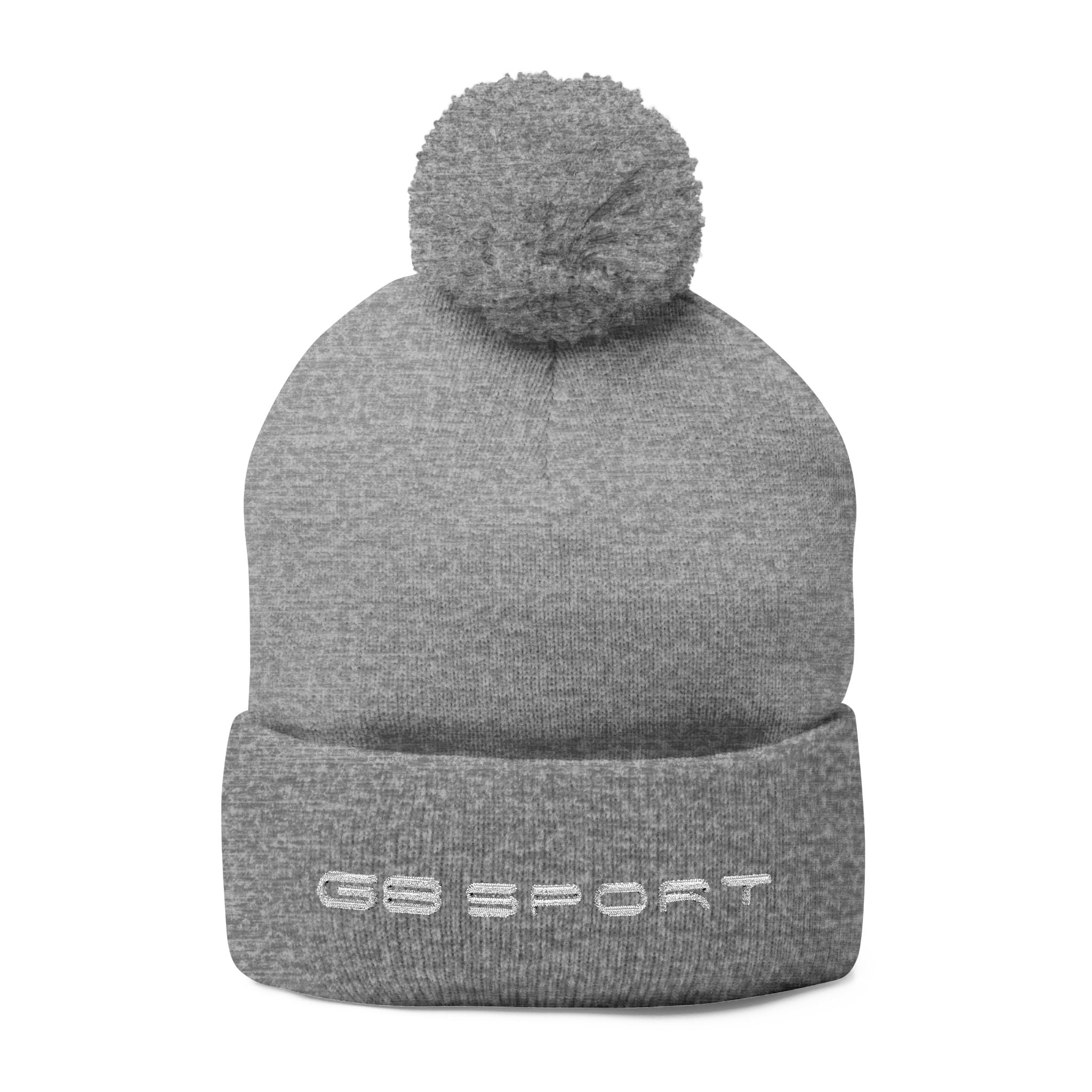 Cozy Pom-Pom Knit Cap with Embroidery for Winter Style