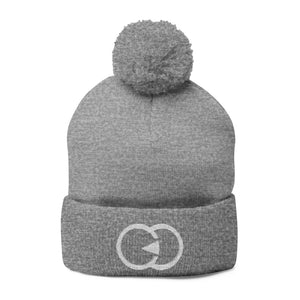 Cozy Pom-Pom Knit Cap with Embroidered Design - G8 Sport