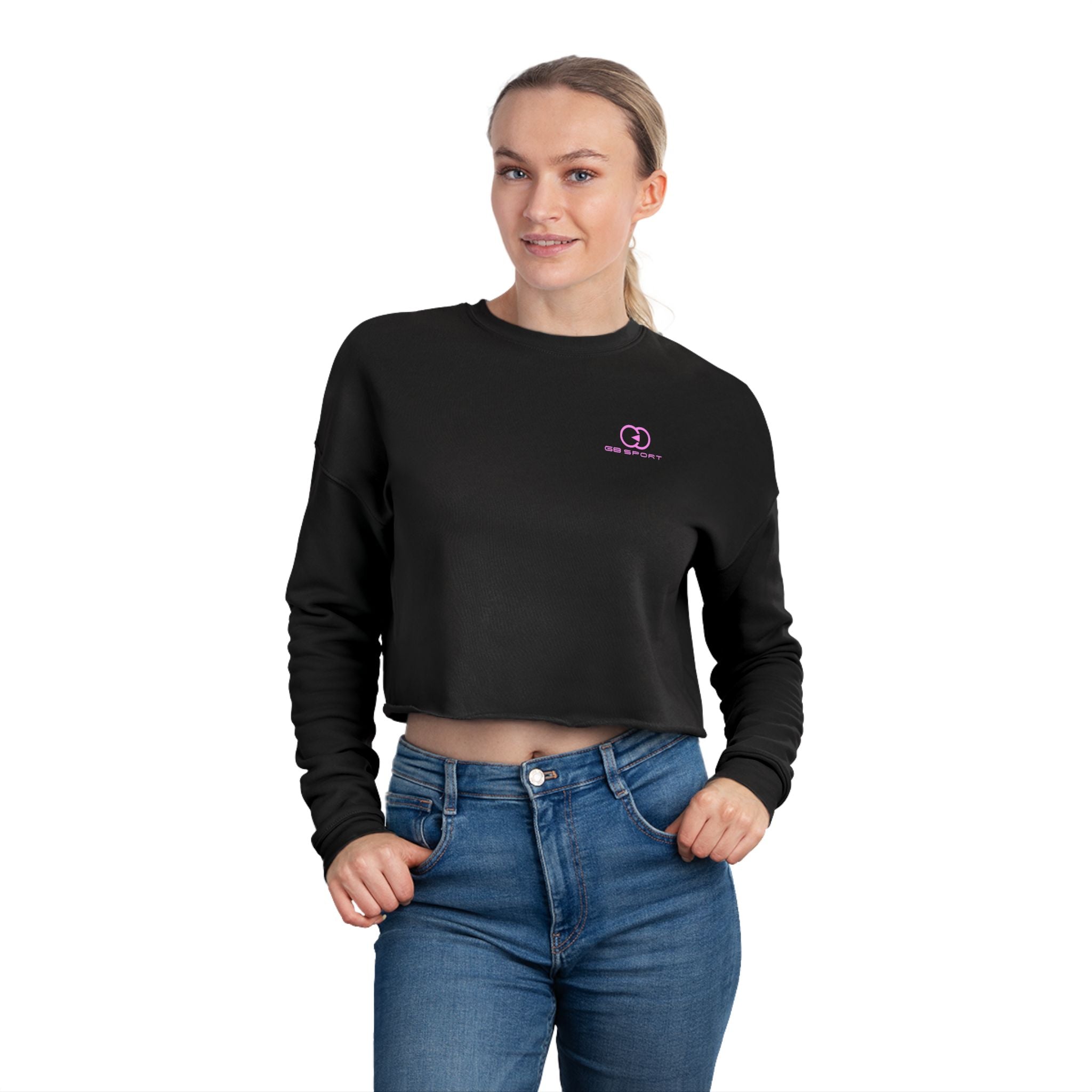 Chic Women’s Cropped Sweatshirt with Minimalist Design - Perfect for Casual Outings & Everyday Wear