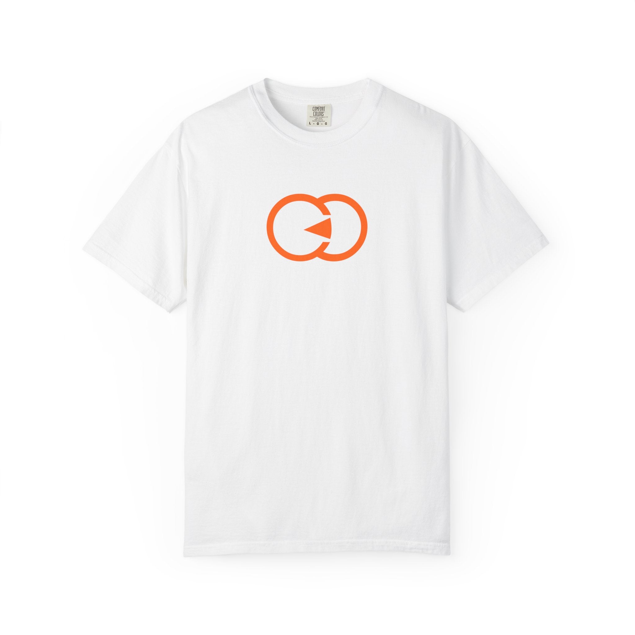 Casual Unisex Garment-Dyed T-Shirt with Playful Orange Graphic - Perfect for Everyday Wear