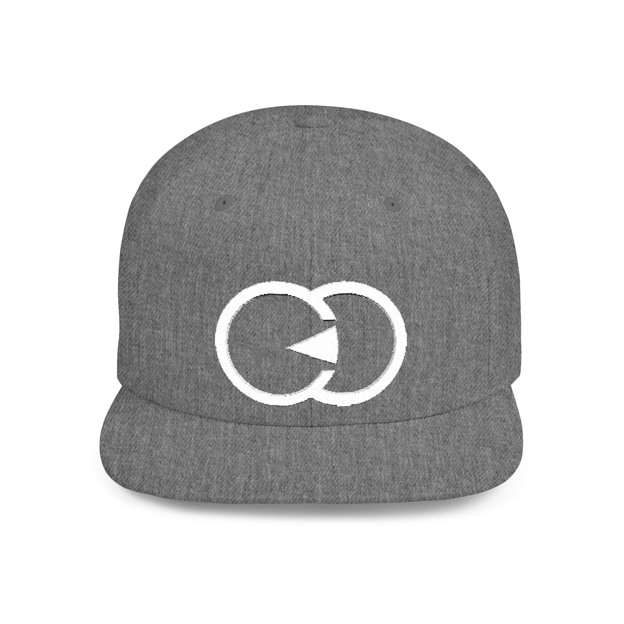 Minimalist Flat Bill Snapback Hat with Modern Design