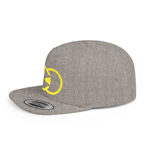 Vibrant Yellow Embroidered Flat Bill Snapback Hat - Stylish Urban Accessory - G8 Sport