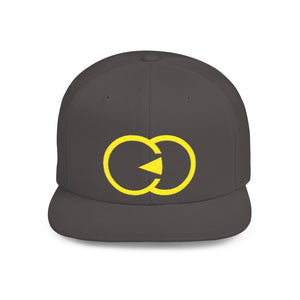 Vibrant Yellow Embroidered Flat Bill Snapback Hat - Stylish Urban Accessory - G8 Sport