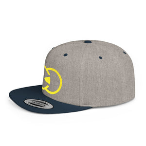 Vibrant Yellow Embroidered Flat Bill Snapback Hat - Stylish Urban Accessory - G8 Sport