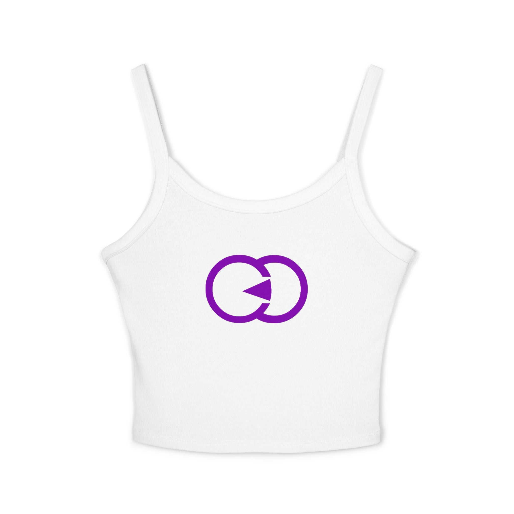 Chic Women's Spaghetti Strap Tank Top with Stylish Double Circle Design