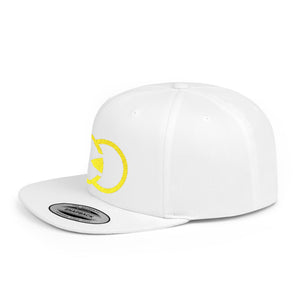 Vibrant Yellow Embroidered Flat Bill Snapback Hat - Stylish Urban Accessory - G8 Sport