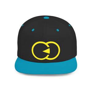 Vibrant Yellow Embroidered Flat Bill Snapback Hat - Stylish Urban Accessory - G8 Sport