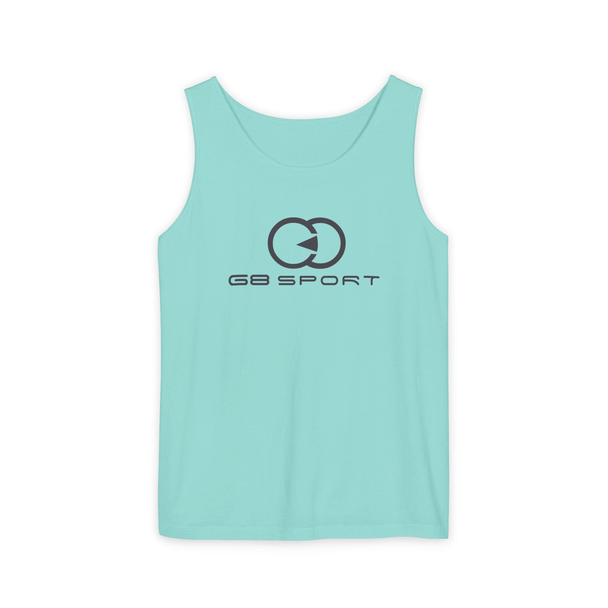 Stylish Unisex Garment-Dyed Tank Top | G8 Sport Logo | Perfect for Summer, Sports & Casual Wear