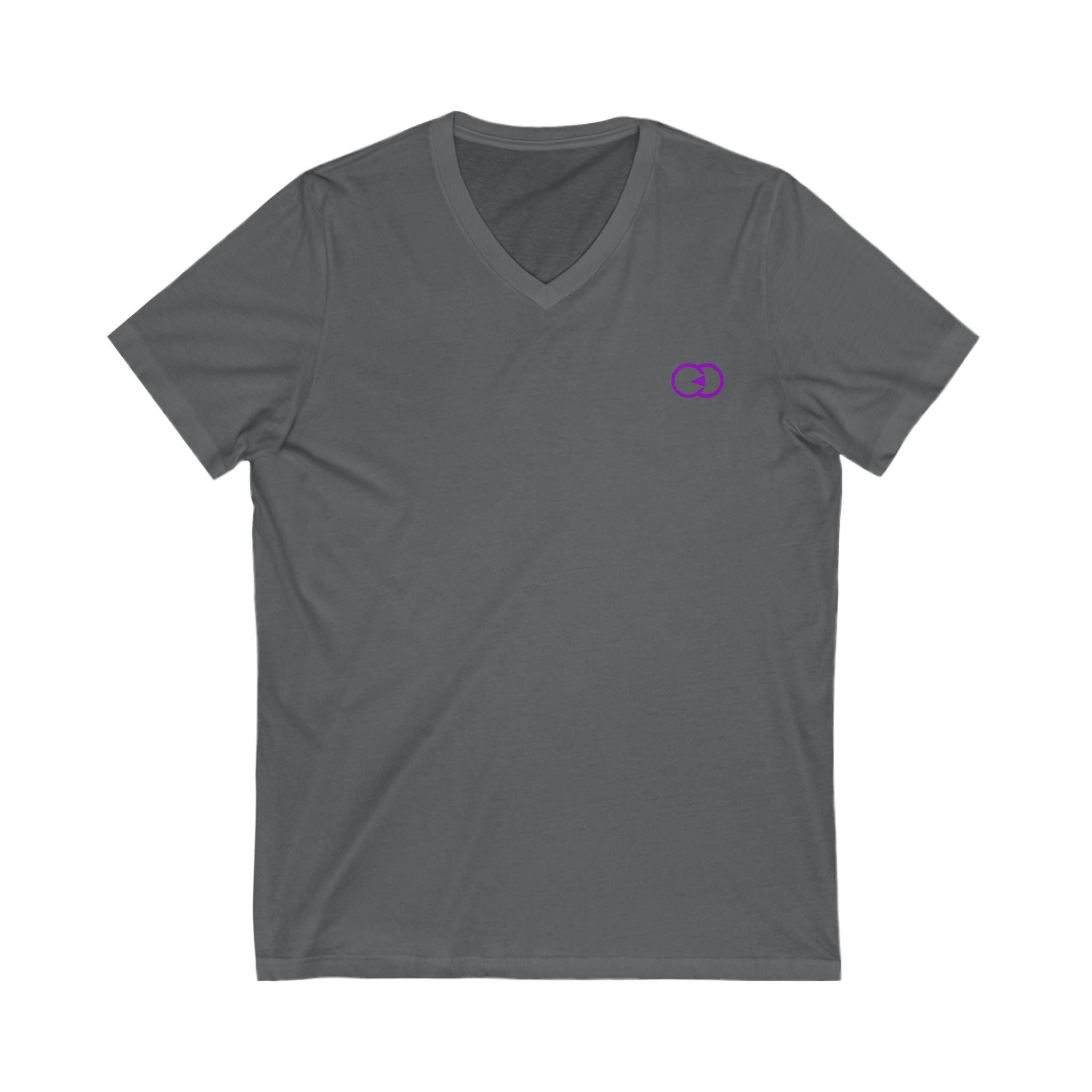 Trendy Unisex Short Sleeve V-Neck Tee - Casual Everyday Wear