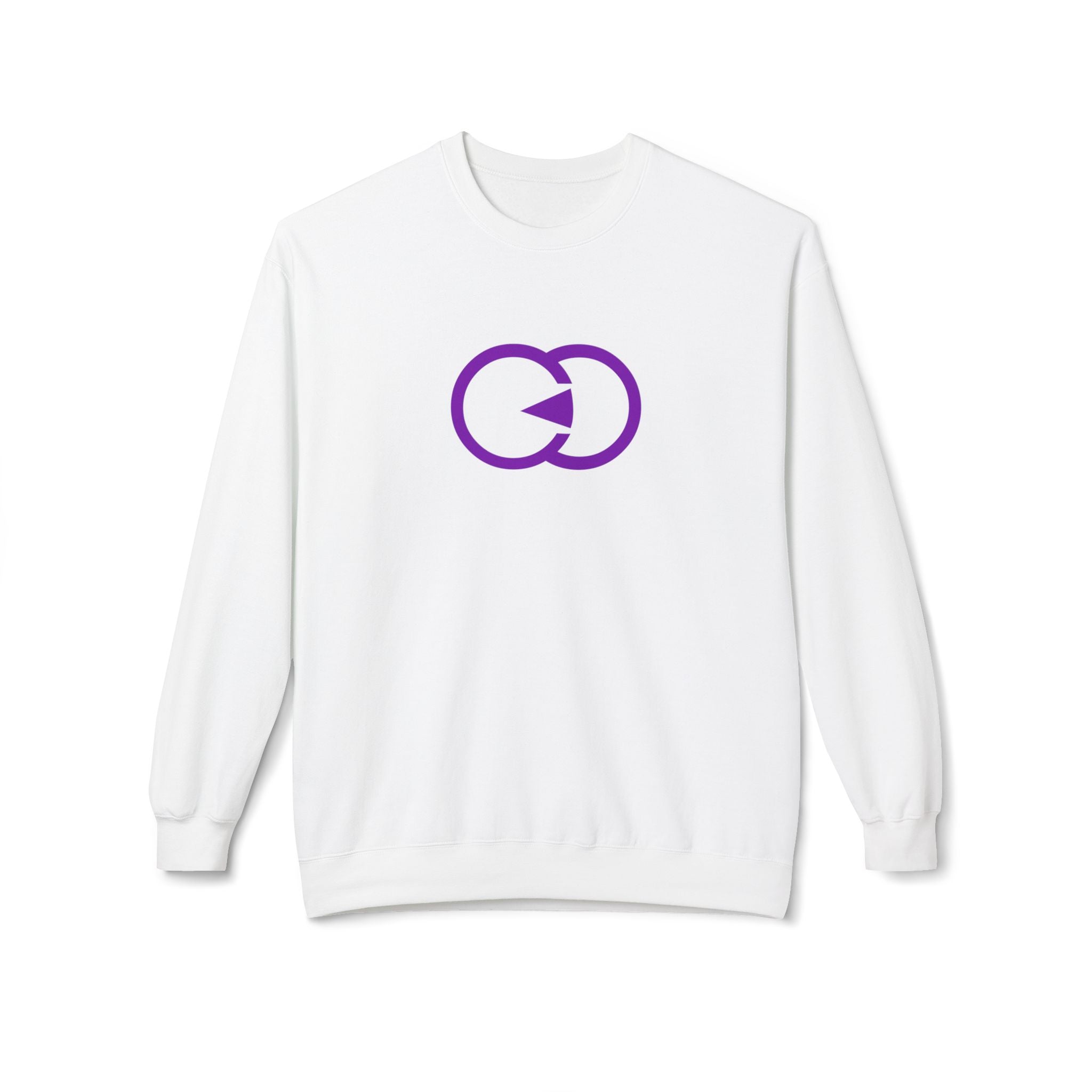 Unisex Softstyle Fleece Crewneck Sweatshirt - Modern Purple Design