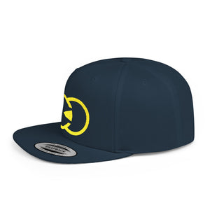 Vibrant Yellow Embroidered Flat Bill Snapback Hat - Stylish Urban Accessory - G8 Sport