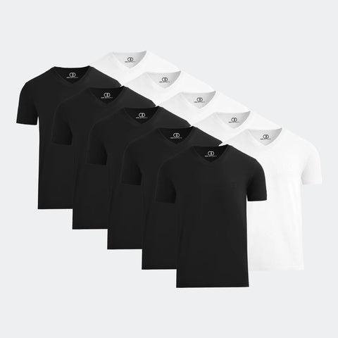 Unisex Jersey Short Sleeve V-Neck Multipack Tee
