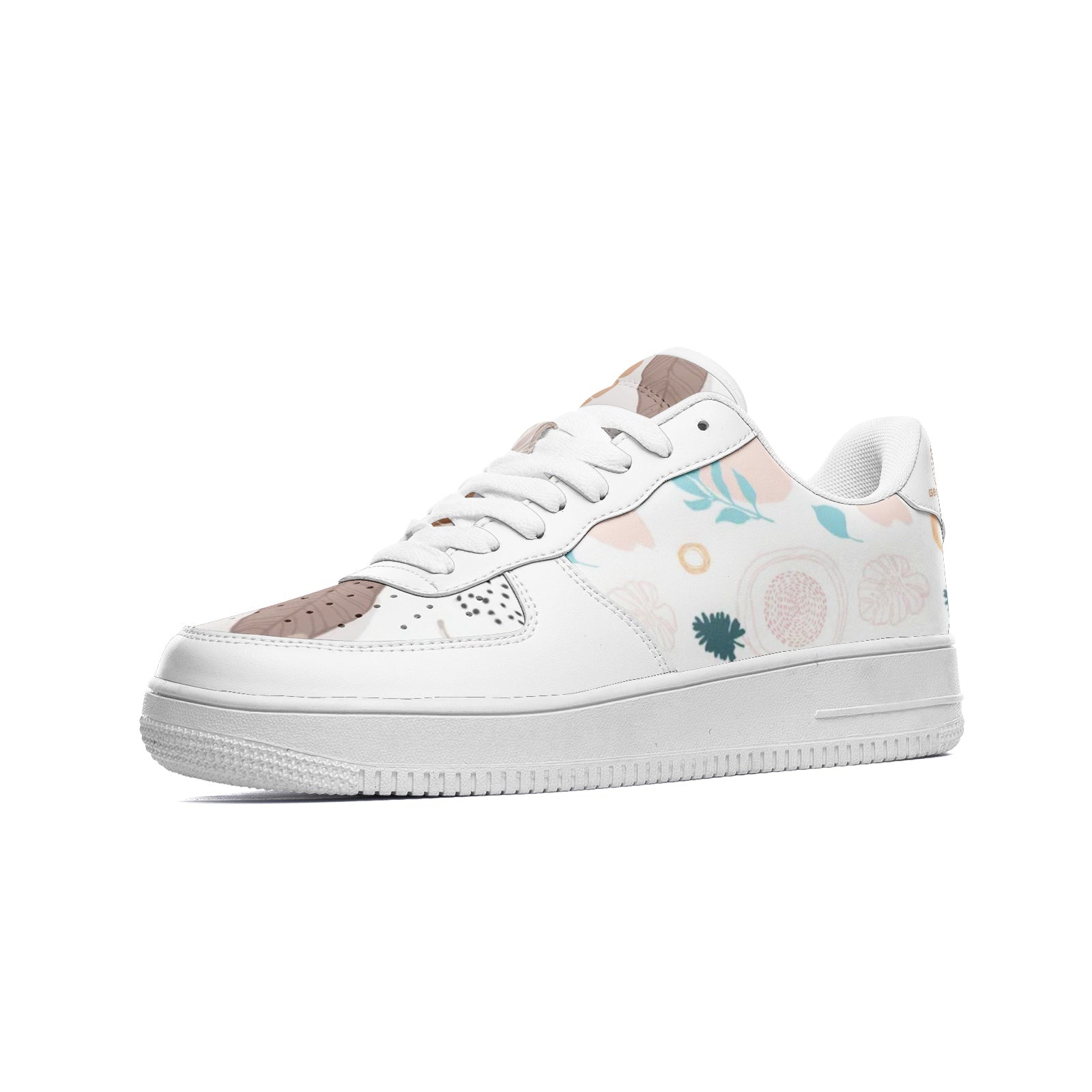 From Work to Play Seamless Pattern Unisex Low Top Leather Sneakers