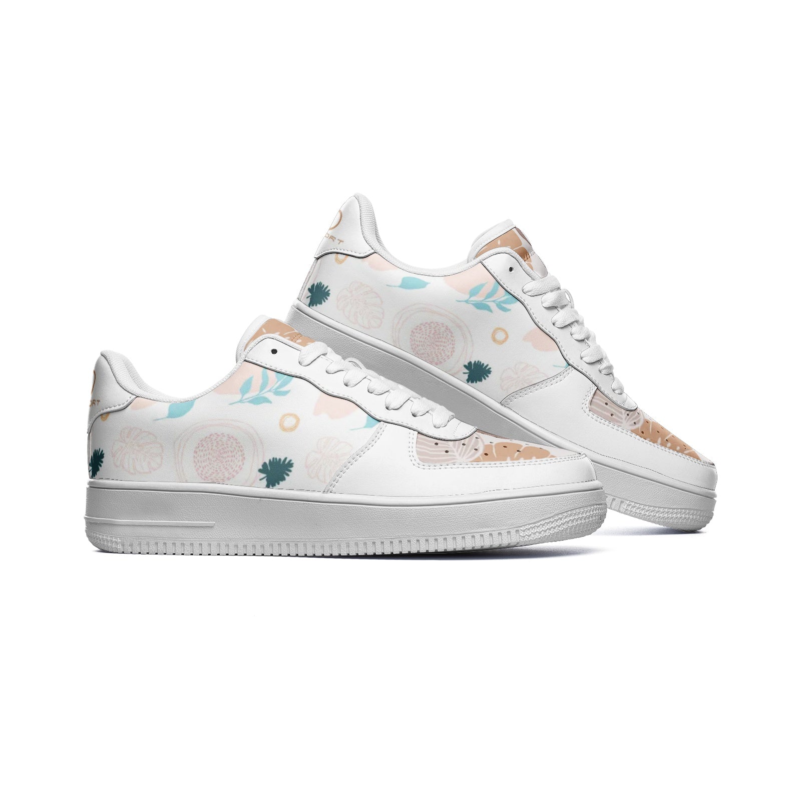From Work to Play Seamless Pattern Unisex Low Top Leather Sneakers
